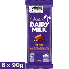 Cadbury Dairy Milk Toffee Milk Chocolate Bar — Pack of 6 × 90g
