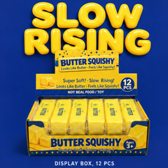 Dream Butter Squishy Slow Rising Stress Ball, Soft Novelty Fidget Toy, 12 Piece Display Box