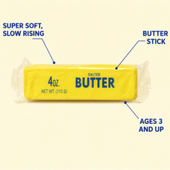 Dream Butter Squishy Slow Rising Stress Ball, Soft Novelty Fidget Toy, 12 Piece Display Box