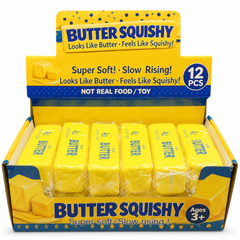 Dream Butter Squishy Slow Rising Stress Ball, Soft Novelty Fidget Toy, 12 Piece Display Box