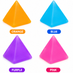 Dream Diamond Squishy Stress Ball, Pyramid Squeeze Fidget Toy, 12 Piece Display Box