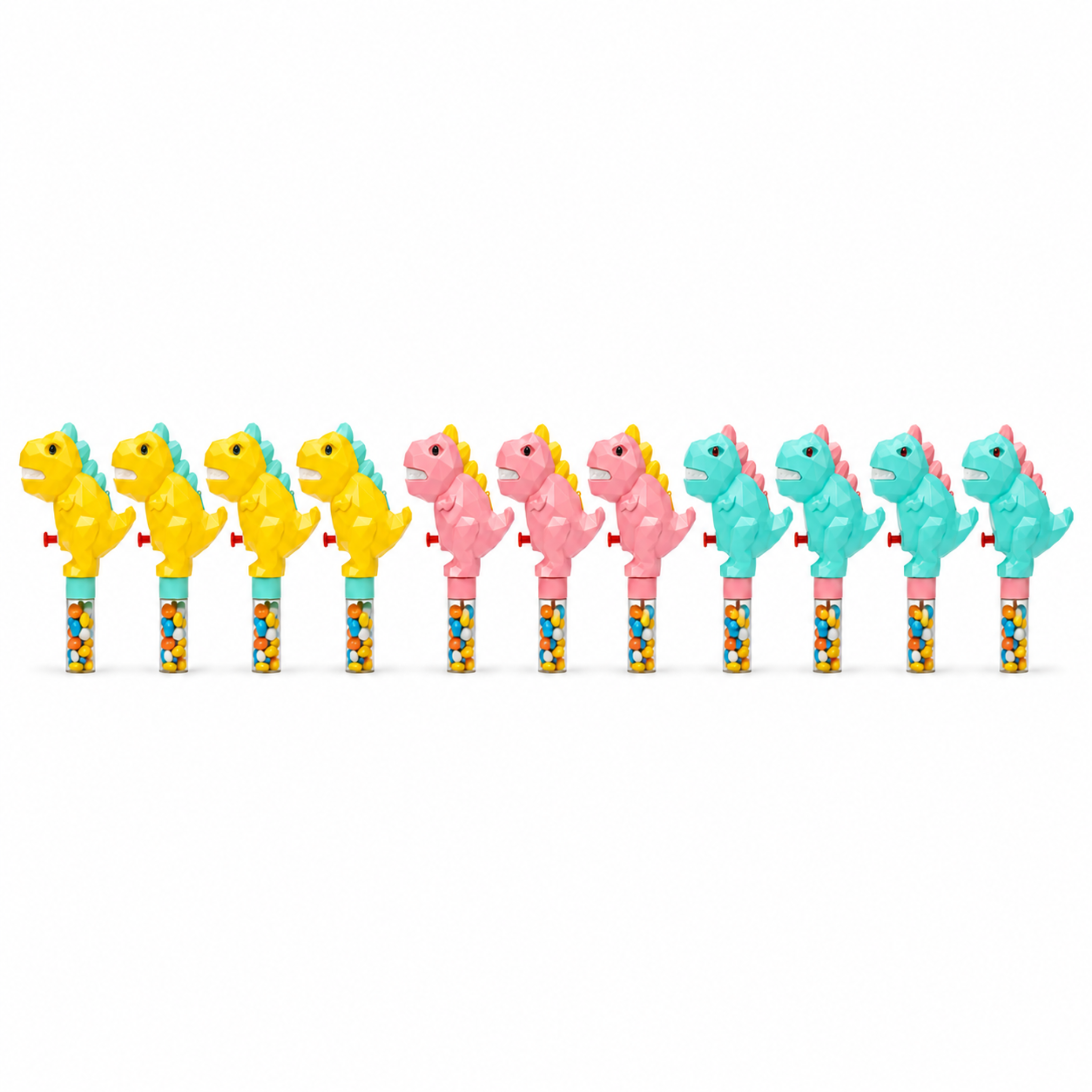 Dream T-Rex Dinosaur Water Squirter Candy Toy, 3 Colours, Halal, 12 Piece Display Box