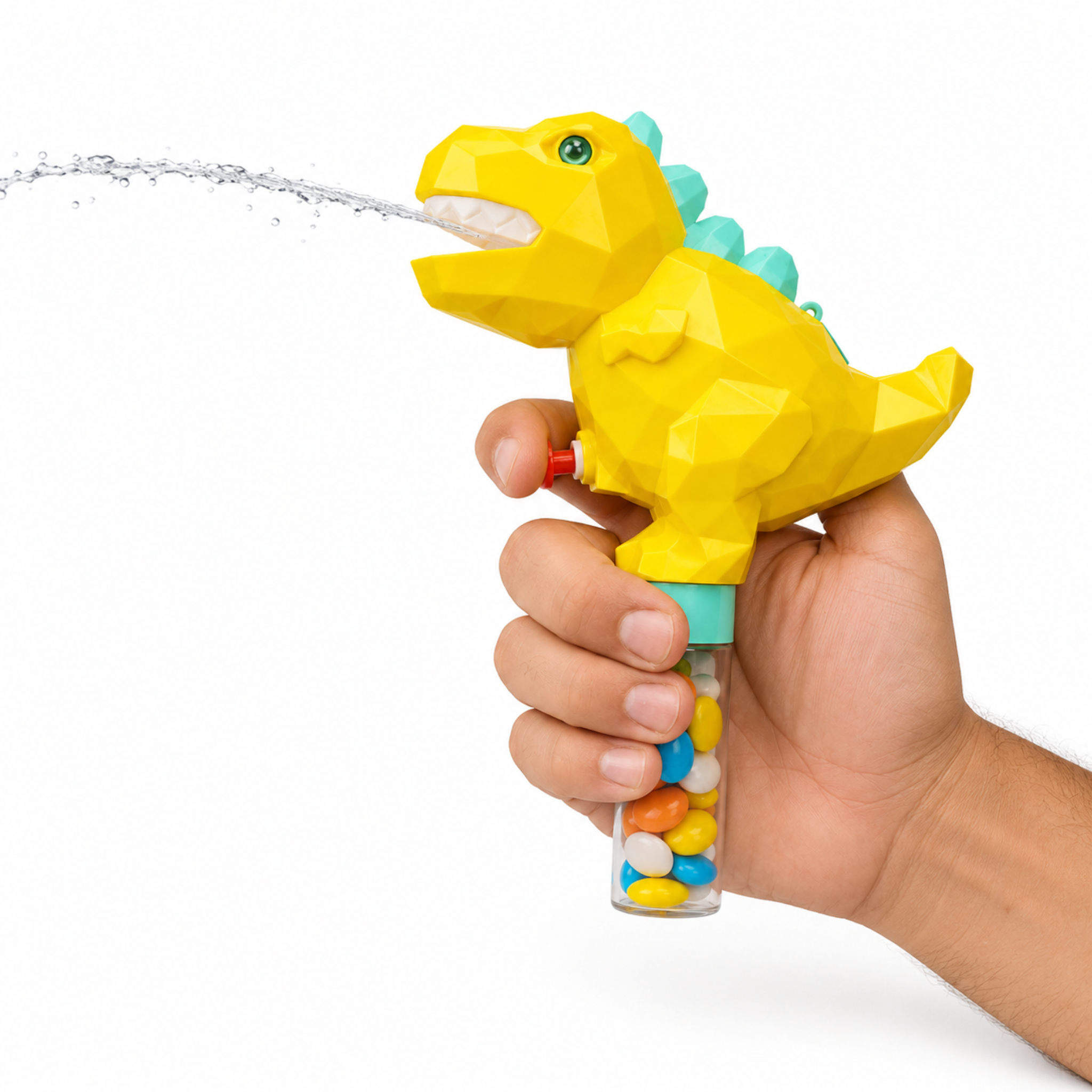 Dream T-Rex Dinosaur Water Squirter Candy Toy, 3 Colours, Halal, 12 Piece Display Box