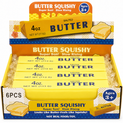 Dream Butter Squishy Giant 23 cm (approx 9 in), Slow Rising Stress Ball, 6 Piece Display Box