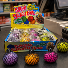 Dream Mesh Squish Ball Colour Changing — Squeeze Stress Relief Fidget Toy, Gradient Colours | 12 Piece Display Box