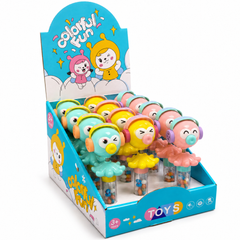 Dream Music Bird Bobble Head Candy Toy, 3 Colours, 12 Piece Display Box
