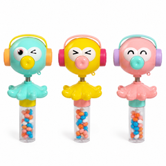 Dream Music Bird Bobble Head Candy Toy, 3 Colours, 12 Piece Display Box