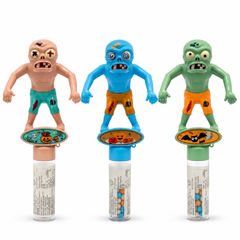 Dream Zombie Candy Toy, 3 Spooky Designs, Halloween Figures with Candy, 12 Piece Display Box