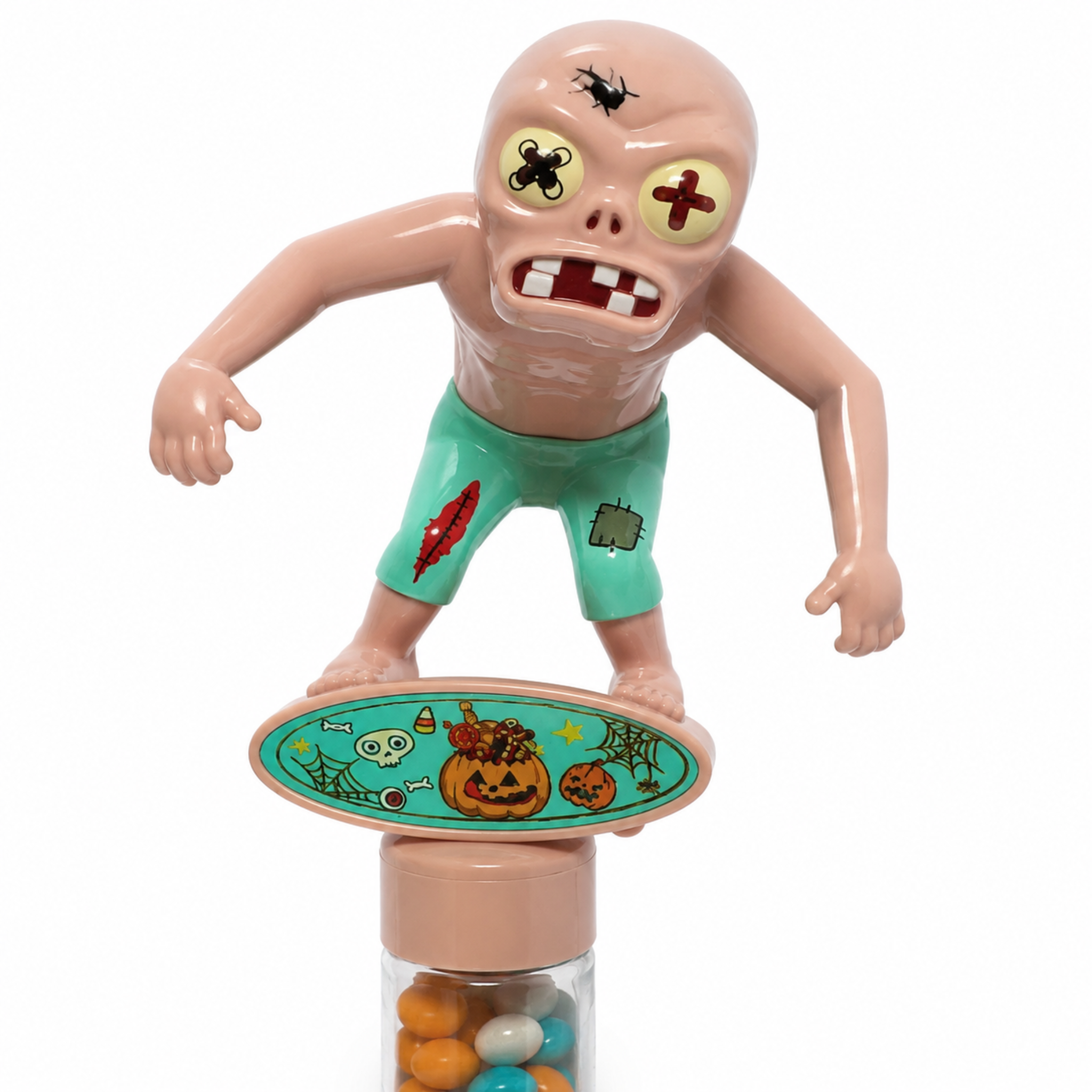 Dream Zombie Candy Toy, 3 Spooky Designs, Halloween Figures with Candy, 12 Piece Display Box