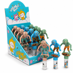 Dream Zombie Candy Toy, 3 Spooky Designs, Halloween Figures with Candy, 12 Piece Display Box
