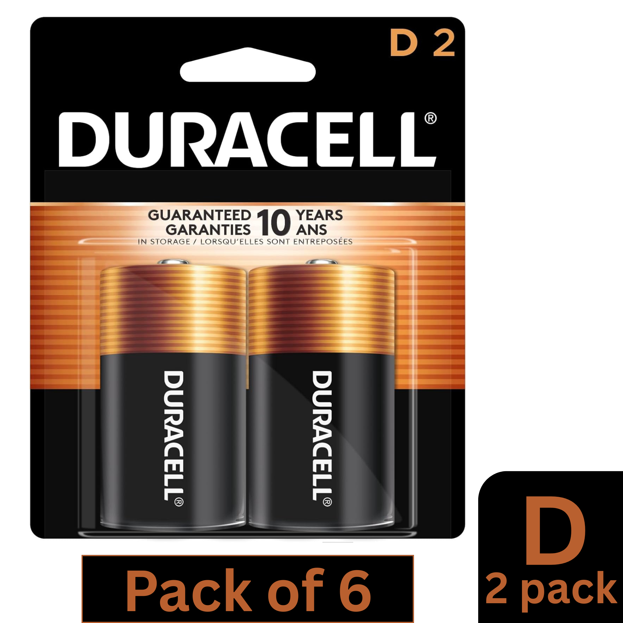 Duracell Coppertop D Alkaline Batteries Bulk Wholesale 2 Pack