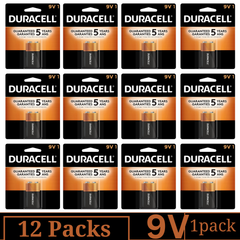 Duracell Coppertop 9V Alkaline Battery – 12 Pack Wholesale