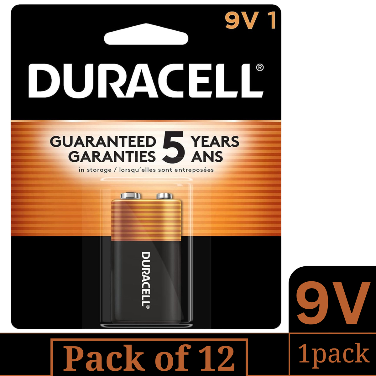 Duracell Coppertop 9V Alkaline Battery – 12 Pack Wholesale