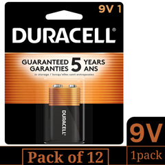 Duracell Coppertop 9V Alkaline Battery – 12 Pack Wholesale