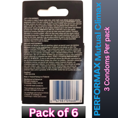 Durex Performax Mutual Climax Condoms – 3 Condoms per Pack (Pack of 6)