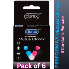 Durex Performax Mutual Climax Condoms – 3 Condoms per Pack (Pack of 6)