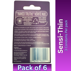 Durex Sensi-Thin Ultra Thin Condoms 3 Condoms per pack (Pack of 6)