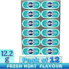 EXCEL Fresh Mint Flavour Mints – Sugar-Free Breath Mints – 12.2g – Pack of 12