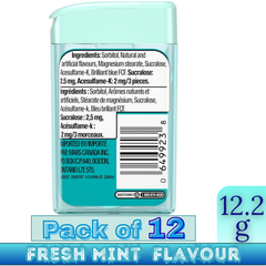 EXCEL Fresh Mint Flavour Mints – Sugar-Free Breath Mints – 12.2g – Pack of 12