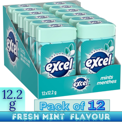 EXCEL Fresh Mint Flavour Mints – Sugar-Free Breath Mints – 12.2g – Pack of 12