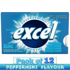 EXCEL Sugar-Free Chewing Gum – Assorted Flavours – 12 Packs (12 Pieces Each)
