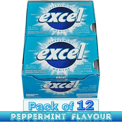 EXCEL Sugar-Free Chewing Gum – Assorted Flavours – 12 Packs (12 Pieces Each)