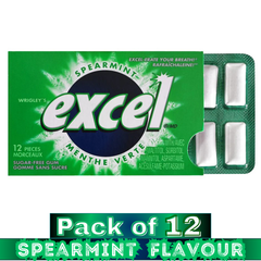 EXCEL Sugar-Free Chewing Gum – Assorted Flavours – 12 Packs (12 Pieces Each)