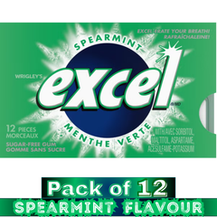 EXCEL Sugar-Free Chewing Gum – Assorted Flavours – 12 Packs (12 Pieces Each)