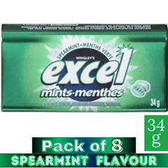 EXCEL Sugar-Free Breath Mints – Assorted Flavors – 34g Packs – Pack of 8