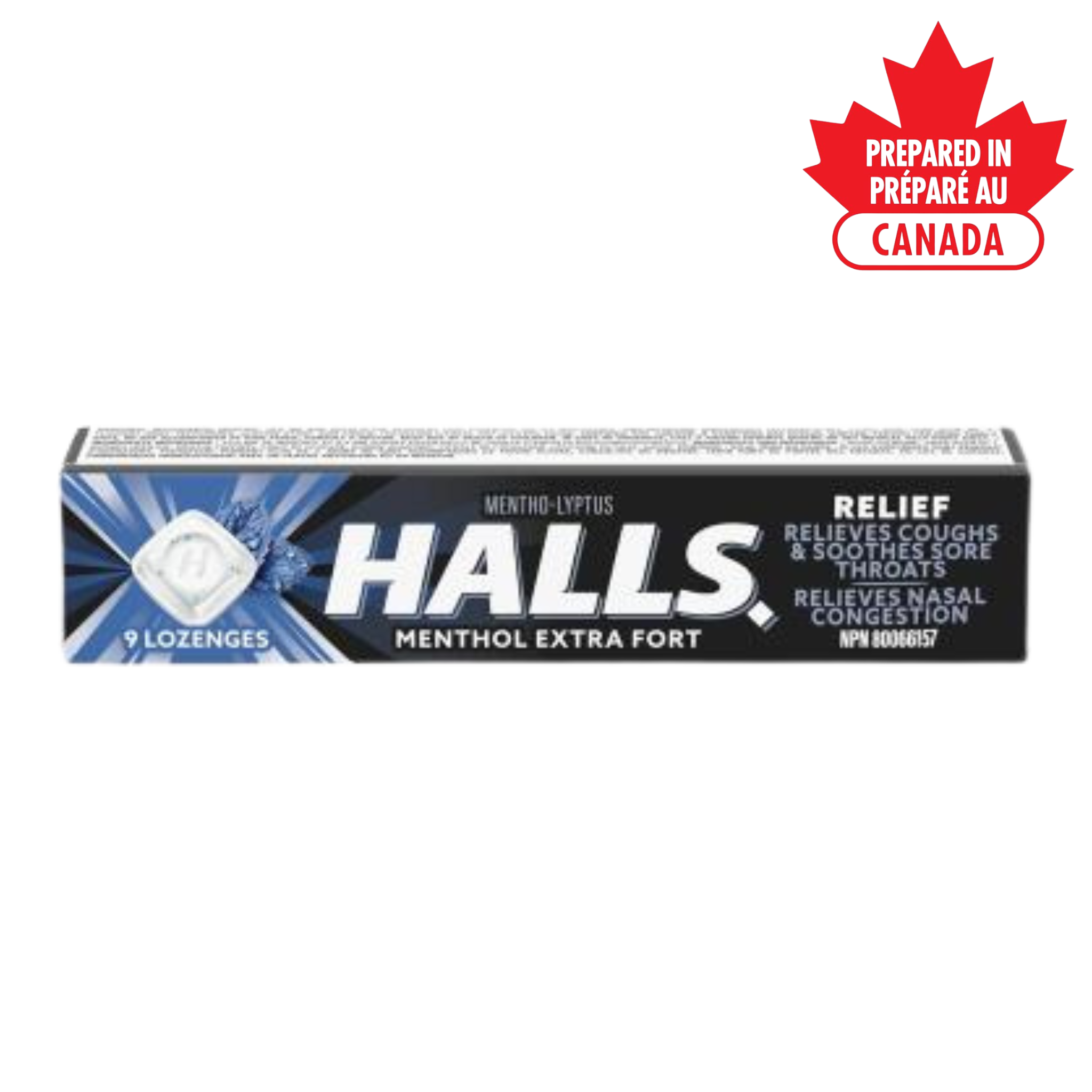 Halls Mentho-Lyptus Extra Strong Menthol Lozenges Packs  of 1– Cough and Throat Relief
