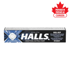 Halls Mentho-Lyptus Extra Strong Menthol Lozenges Packs  of 1– Cough and Throat Relief