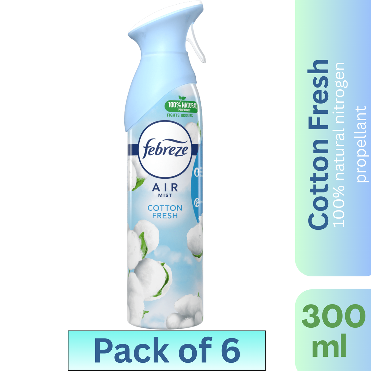 Febreze Air Freshener Spray – Cotton Fresh – 300ml (Pack of 6)