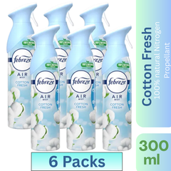 Febreze Air Freshener Spray – Cotton Fresh – 300ml (Pack of 6)