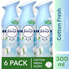 Febreze Air Freshener Spray – Cotton Fresh – 300ml (Pack of 6)