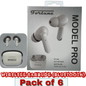 Fortune Model Pro True Wireless Bluetooth Earbuds – Bluetooth 5.0, IPX4 Sweat-Resistant – Pack of 6