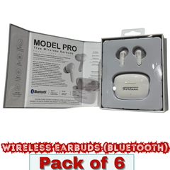 Fortune Model Pro True Wireless Bluetooth Earbuds – Bluetooth 5.0, IPX4 Sweat-Resistant – Pack of 6