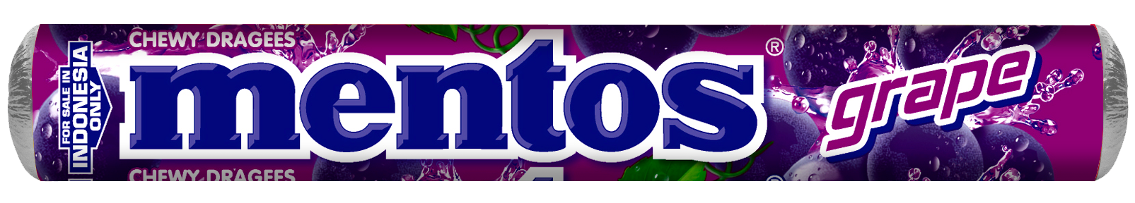 Mentos Grape Candy Rolls – 1 Pack (37g Each) – Fruity Chewy Candy for Wholesale