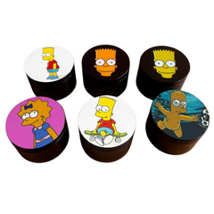 Genie Metal Tobacco Grinder – Simpsons Designs – 4-Part 63MM – Wholesale Box of 6