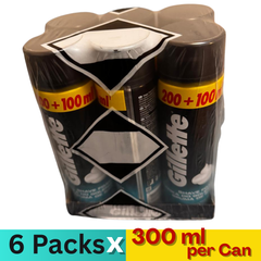 Gillette Sensitive Skin Shaving Foam 300ml – Pack of 6 Cans