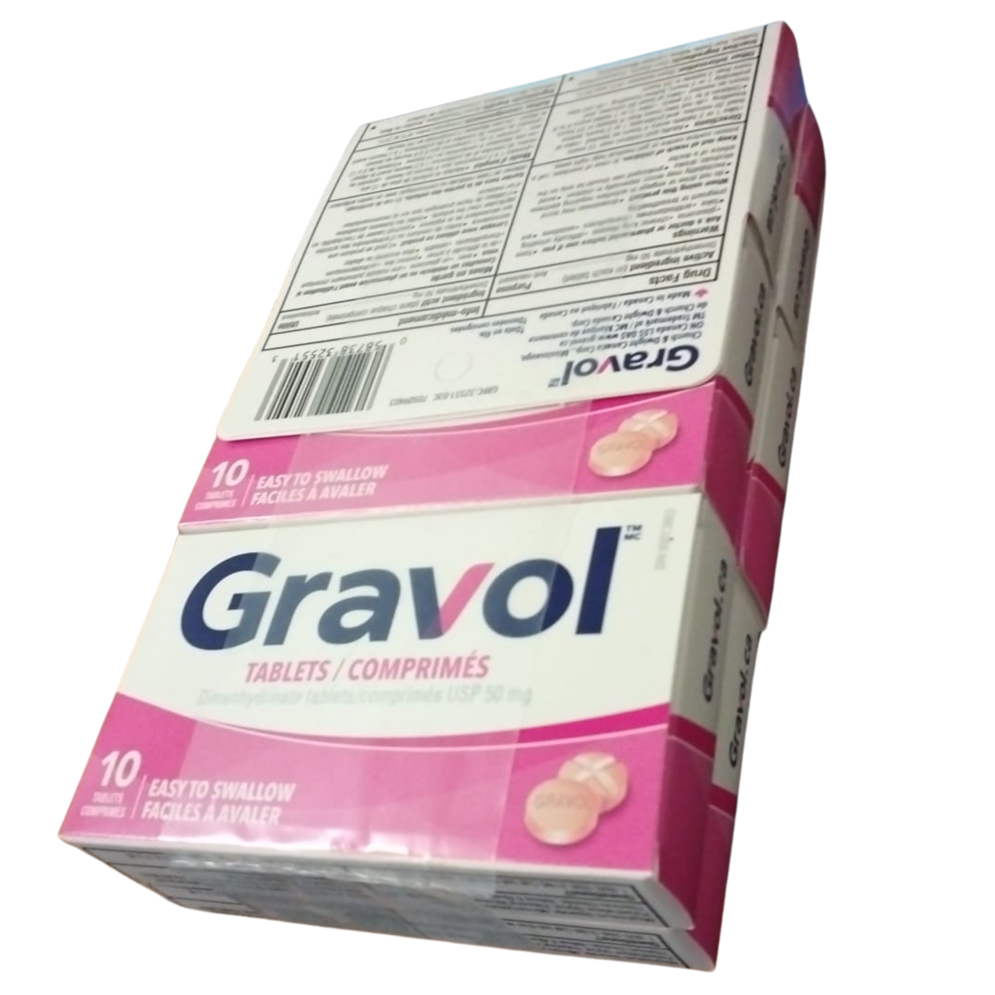 Gravol Nausea Relief Easy to Swallow Tablets 50mg – Pack of 6