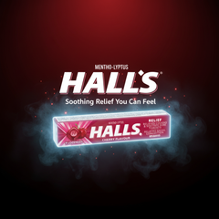 HALLS Cherry Flavour Mentho-Lyptus Cough Drops – 1 Tray (20 Packs of 9 Lozenges) – Throat & Cough Relief