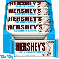 Hershey's Cookies 'N' Creme Bar — Pack of 12 × 43g