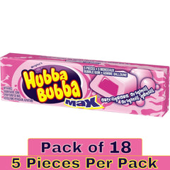 HUBBA BUBBA Outrageous Original Flavoured Bubble Gum – 5 Pieces per Pack – Pack of 18