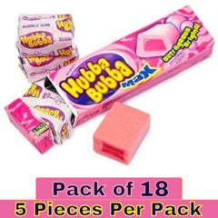 HUBBA BUBBA Outrageous Original Flavoured Bubble Gum – 5 Pieces per Pack – Pack of 18