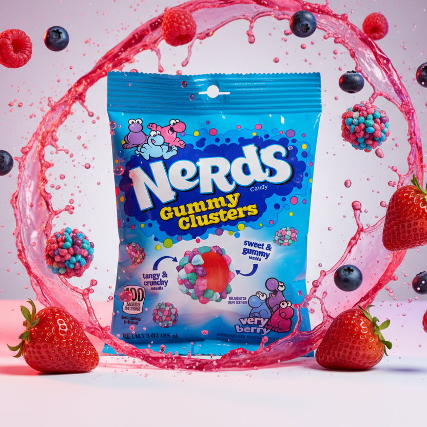 Nerds Gummy Clusters Very Berry 85g – Snack Shop Display