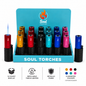 Soul Lighters Turbine-Fin Fluid-View Torch Lighter, 6 colours, Pack of 12