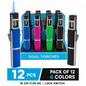 Soul Lighters Premium High-Flame Chrome-Accent Torch Lighter, 4 colours, Pack of 12