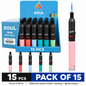 Soul Lighters Pen-Style Pastel Soft-Touch Torch Lighter, 5 colours, Pack of 15