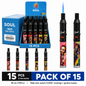 Soul Lighters Reggae Pop-Art Pen-Style Torch Lighter, 5 designs, Pack of 15