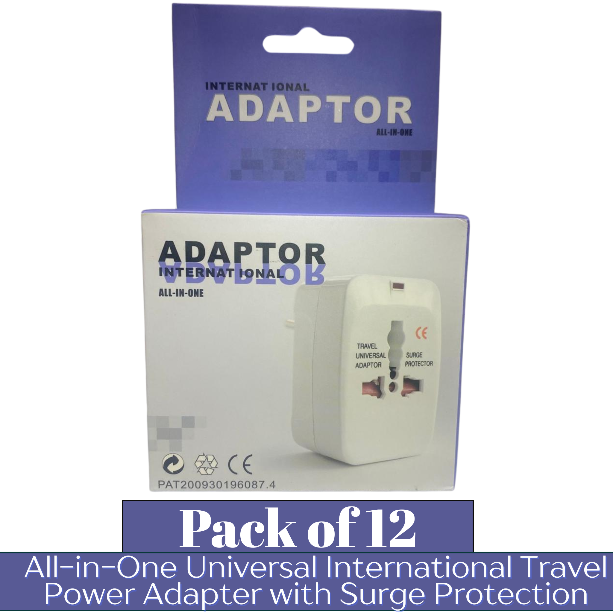International all in one universal travel adapter with surge protection